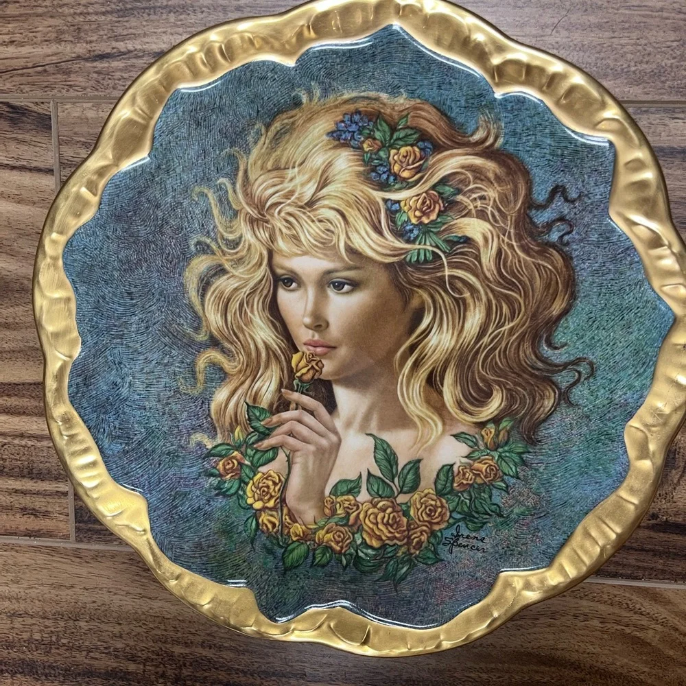 - PICKARD Symphony of Roses full set collector plates by Irene Spencer